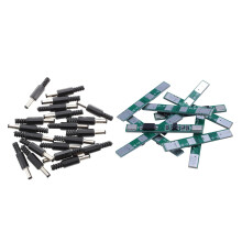 20 Pcs Black 2.5mm x 5.5mm Power Male Plug Jack & 10 Pcs 1S 3.7V 4A Li-Ion BMS PCM 18650 Battery Protection Board PCB