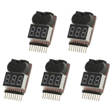 5X BBX1-8S 1-8S 2IN1 Lipo Battery Voltage Tester/Battery Voltage Checker Dual Speaker,Without Case