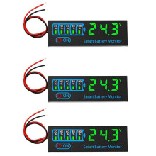 3X 18650 Li-Ion Lipo Lithium Test 7-55V Acid Battery Level Indicator Tester Meter Module Capacity VoltageMeter,B