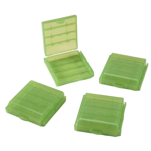 Pack of 20 PCS AA / AAA Battery Storage Hard Case Box-Green 2