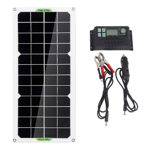 30W Zonnepaneel Auto van Boot Caravan  Trickle Draagbare 12V Acculader met 100A Controller