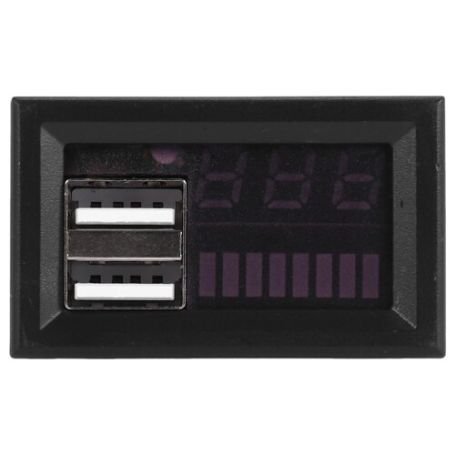 12V Digital Voltmeter Voltage Battery Panel Meter for Car Motorcycle USB 5V 2A Output 1