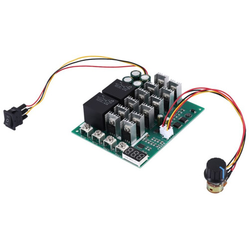 10-55V 12V 24V 36V 48V 55V 100A Motor Speed Controller PWM HHO RC Reverse Control  with LED Display