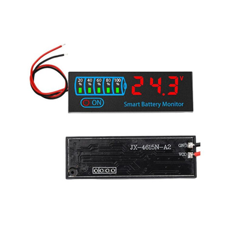2X 18650 Li-Ion Lipo Lithium Test 7-55V Acid Battery Level Indicator Tester LEDDisplay Meter Module,C 1