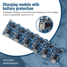 MóDulo de Carregamento 6PCS TP4056 com ProteçãO de Bateria 18650 BMS 5V Micro-USB 1A Placa de Carga para 18650