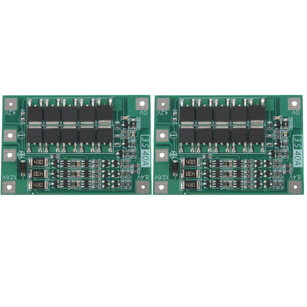 2X 3S 40A For Screwdriver 12V Li-Ion 18650 Bms Pcm Battery Protection Board Bms Pcm With Balance Liion Battery Module 6033381125943