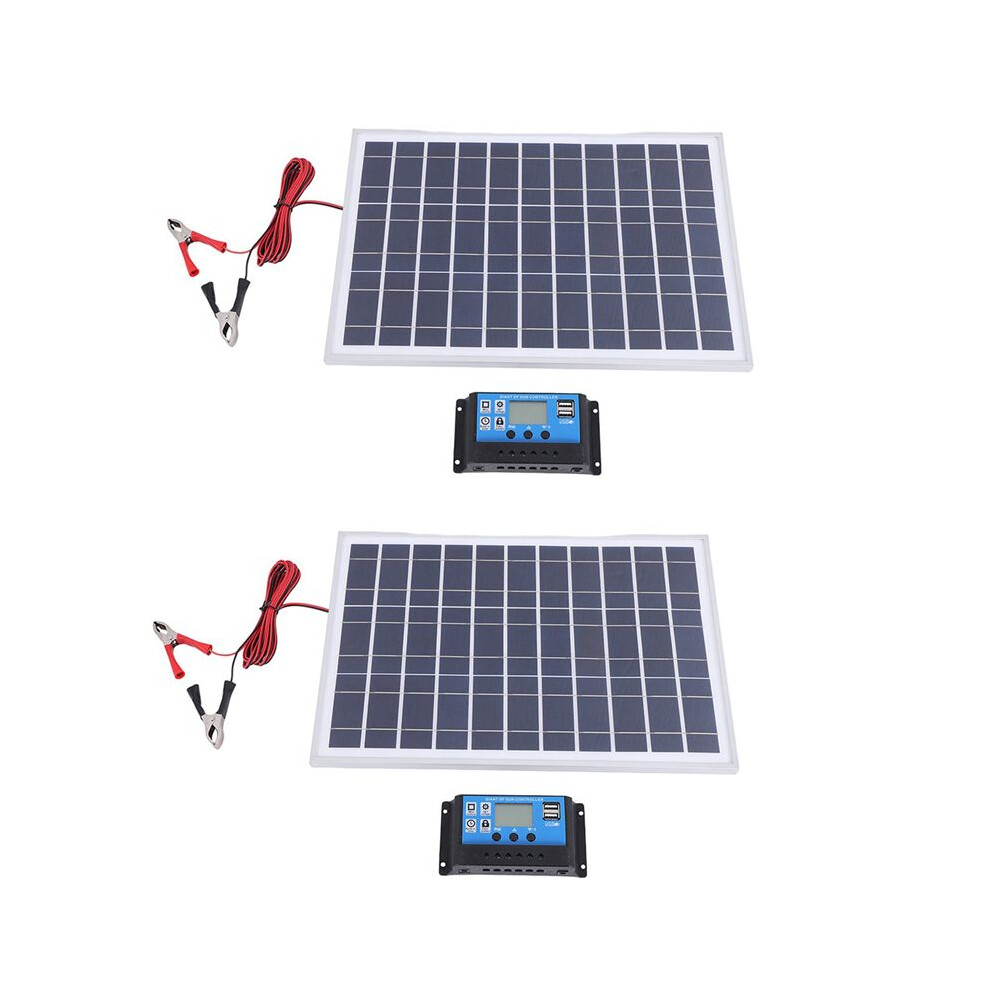 Photos - Other Electrical Equipment 2X 30W 12V Solar Panel Battery Charger+40A Controller for RV Car Boat Home Camping