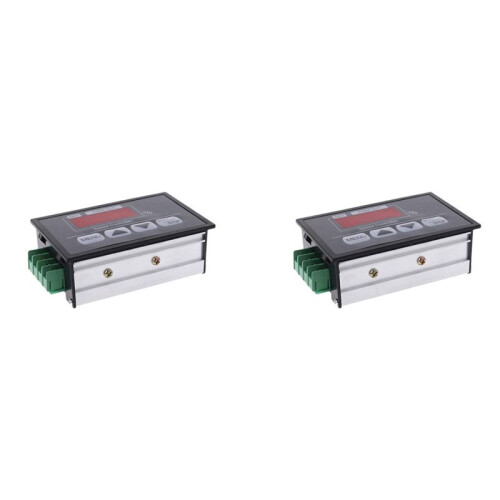 2X 6-60V Pwm  Motor Speed Controller with Digital Display Panel Button Governor