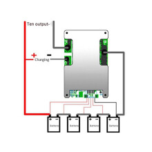 4Pcs 4S 12V 100A BMS LiFePo4 Lithium Iron Phosphate Battery Protection Circuit Board with Balanced Charging