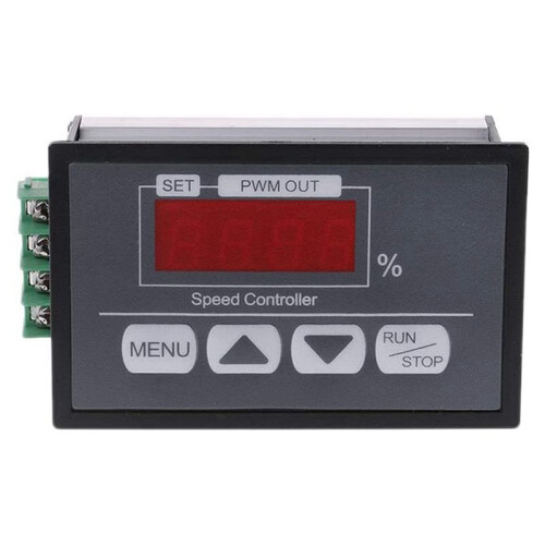 2X 6-60V Pwm  Motor Speed Controller with Digital Display Panel Button Governor 1