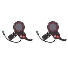 2X LCD-LH100 24 V/36 V/48 V/60 V 5 Pins Elektrische Fiets Display Thumb Throttle Snelheidsmeter Bedieningspaneel voor Elektrische Scooter