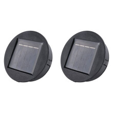 2X Garden Solar Powered Replacement Round LED Light Box Solar Battery Box Solar Cells Li-Ion Battery Charger