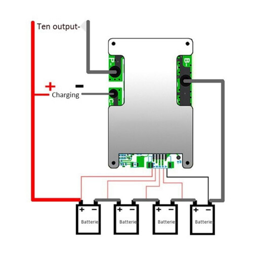 5X Placa da ProteçãO da Bateria de Lítio 4S 12V 100A LiFePO4 com Equilíbrio da Bateria do Poder/Placa da ProteçãO do PCB do BMS