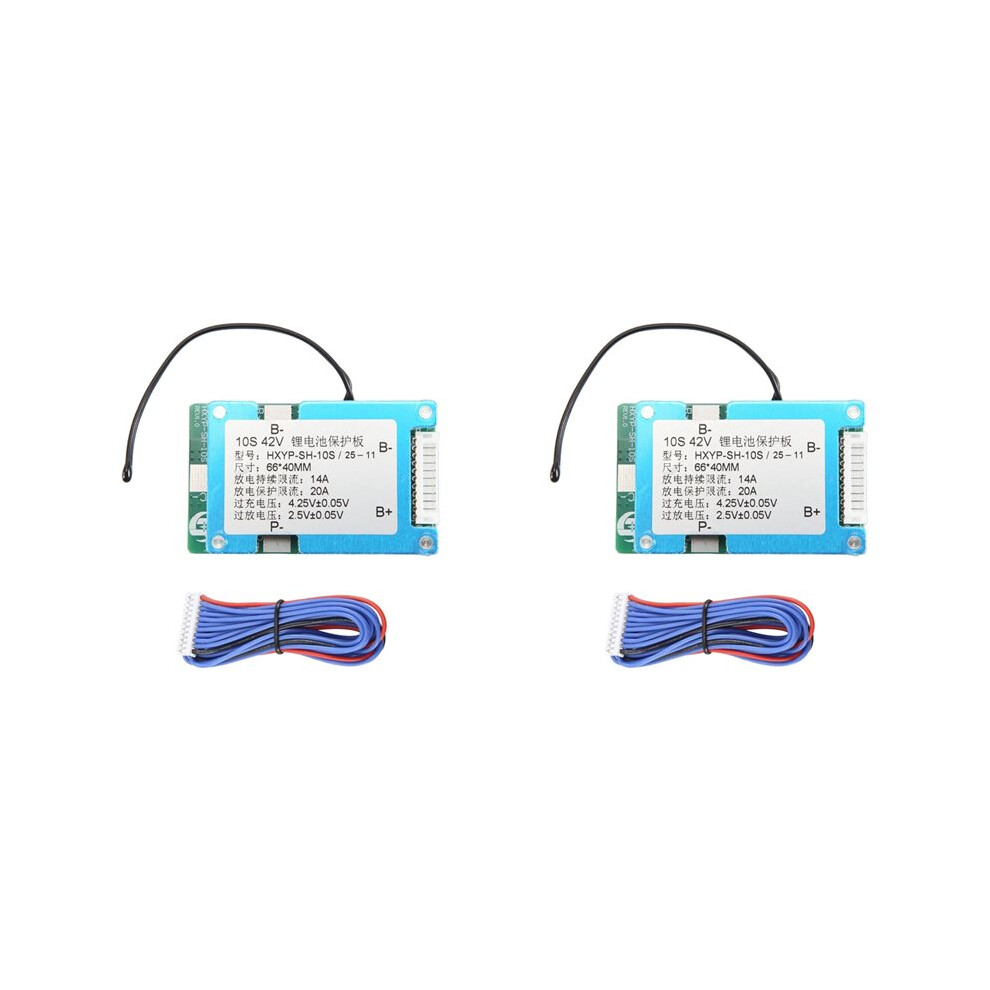 2X 10S 42V 15A For Bms Polymer Cell 18650 Lithium Battery Protection Board With Balance Built-In Temperature Control 4711198888719