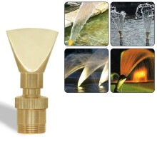 Brass Fan Shaped Fountain Nozzle DN15 DN20 Adjustable Spray Height for Garden Pond and Outdoor Use