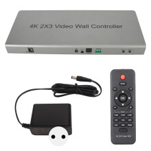 RS232Control HDMI Video Wall Processor4Channel Ultra HD Display Modes Image Rotation Edge Masking IR Remote Control Plug And Play for Splitting
