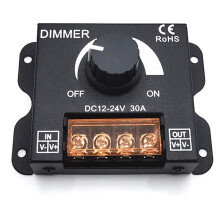 10PCS 12V 24V LED Dimmer 30A Voltage Regulator Adjustable Controller for LED Strip Light Dimming Dimmers