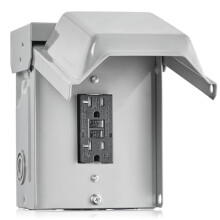 Boîtier de prise GFCI Outdoor20A WRTR, boîtier métallique étanche Rainproof3R, couvercle résistant aux intempéries pour décorations