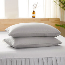 Lot de 2 taies d'oreiller grises douces, fermeture enveloppe, qualité hôtelière, résistantes aux taches et lavables en machine, 45,7 x 74,9 cm