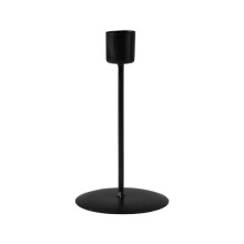 Mattschwarzer Kerzenhalter für Spitzkerzen (passend für 19-mm-Kerzen und LED-Kerzen), dekorativer Kerzenständer aus Metall für Hochzeiten,