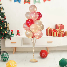 Kit de 28 supports pour arche de ballons avec base et guirlande lumineuse – Idéal pour Noël, la Saint-Valentin, les fêtes prénatales, les