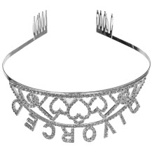 OUNONA Accessoires de cosplay Couronne de fête Couronnes de concours pour femmes divorcées Décorations Miss Silver