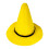 Witch Hat Yellow Felt Pointy Top Hat Large Brim L 6