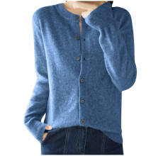 Grobstrick-Cardigan für Damen, tiefer V-Ausschnitt, lange Ärmel mit Rippbündchen, lässige Knöpfe, kuscheliges Material für Freizeit und Outfits