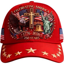 Casquette patriotique ajustable pour hommes et femmes, ornée de l'aigle, de la liberté et de la croix, commémorant le 250e anniversaire des