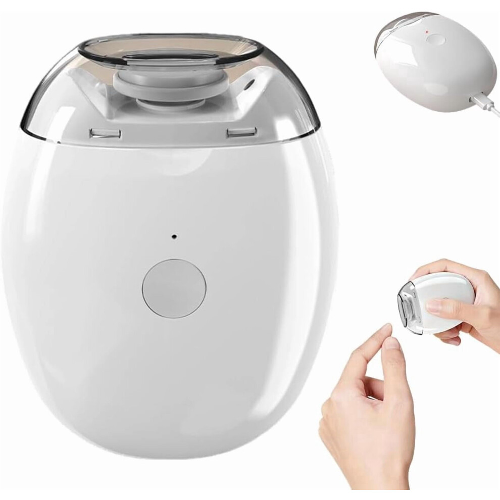 White 2026 New Universal Auto Fingernail Grinder, 3-Speed Led Electric Nail Clipper & Polisher, 360 Silent, Compatible With Li