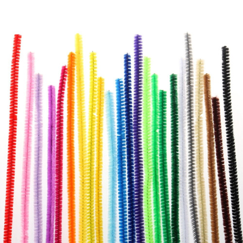 100 Chenille Stem Pipe Cleaners for DIY Crafts and Decorations