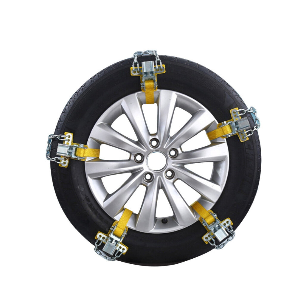 Car Snow Chain Steel Security Chain Anti-Skid Emergency Tire Chain For Tire Width 205-225Mm (Random Color) 9180479053279