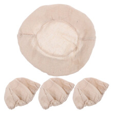 4 Pcs Bread Proofing Basket Liners Lining Cloth Baking Rising Cover Beige
