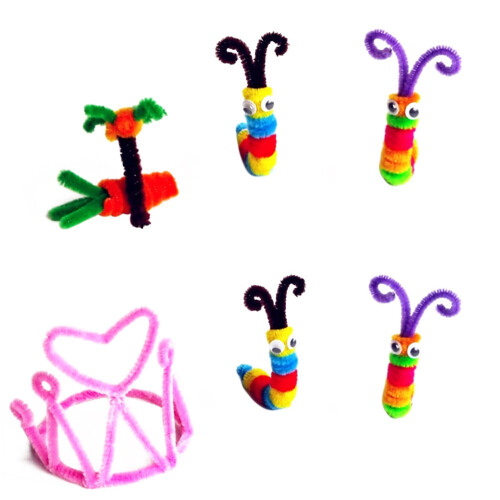 100 Chenille Stem Pipe Cleaners for DIY Crafts and Decorations 2