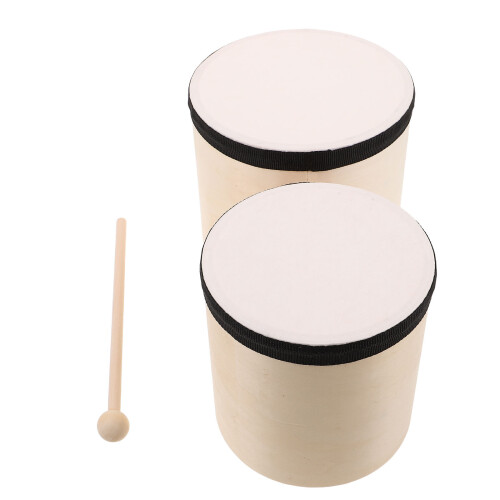 3Ensembles Percussion Bois Beige Tambours Main Pour Danse Et Éducation 2