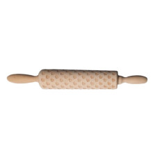 3Pcs Wooden Rolling Pin With Love Pattern For Baking