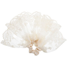 OUNONA Elastico per capelli in pizzo beige, fermacoda in stile francese