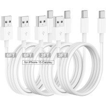 CarPlay-kabel kompatibel med iPhone 17/16/15, USB-A till USB-C (1 m/1,8 m), kompatibel med iPhone 17Pro Max, 16Pro, 15Plus, 17Air, 16Pro Max, 16e