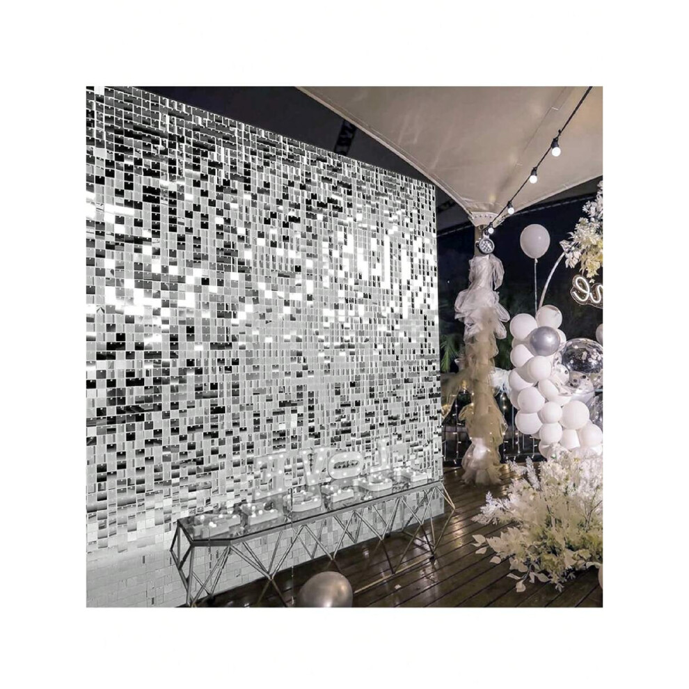 Square Glitter Panel Shimmer Wall Backdrop 1 Piece 9193271343905
