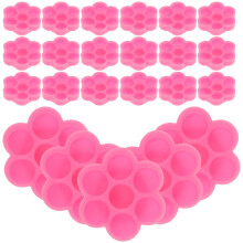 200Pcs Small Pink Eyelash Holder Cup Perfect for Makeup and Nail Art