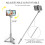 Φορητό Selfie Stick, βάση τρίποδου τηλεφώνου χειρός με αποσπώμενο ασύρματο 3