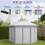 110x60cm Front Door Canopy Awning Rain Shelter, Grey 7