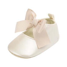 Baby Girls Mary Jane Flats Anti-Slip Artificial leather Sole Bow Toddler Princess Dress Shoes