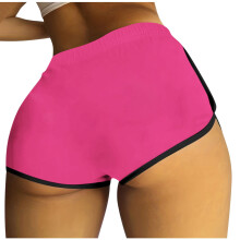 Shorts femininos lulshou, shorts casuais femininos modernos e sensuais em cor sólida, shorts de cintura alta para exercícios.