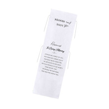 Elegant Wedding Chair Sign Flannel Fabric Reserved Seat-1 C