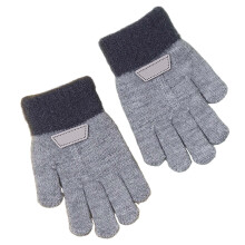 Winter Thermal Gloves for Kids Soft Knitted Lined Five Finger Design Cozy Hand Warmers for Boys and Girls