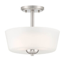Plafoniera semi-incasso Malone2Light in nichel spazzolato, modello D267M-SF-BN