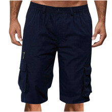 Pantaloncini cargo da uomo leggeri e ad asciugatura rapida con tasche – lunghezza al ginocchio, con cerniera, ideali per escursionismo, pesca,