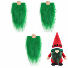 Barbe da gnomo per lavori creativi: pellicce sintetiche pretagliate, palline di legno fatte a mano, adatte per Pasqua, Halloween, Natale, San