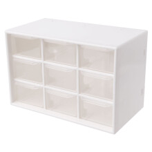 Armoire de rangement en plastique à 9 tiroirs, boîte de rangement pour maquillage et bijoux de bureau